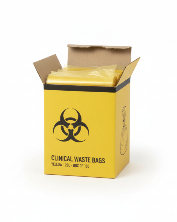 Clinical Waste Bag - Yellow 20L - Box of 100