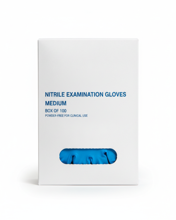 Nitrile Examination Gloves - Medium - Box of 100