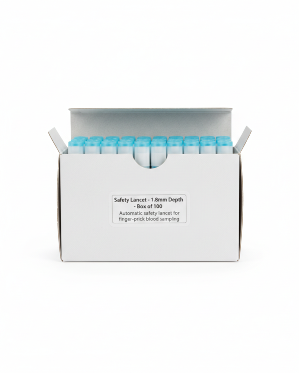 Safety Lancet - 1.8mm Depth - Box of 100