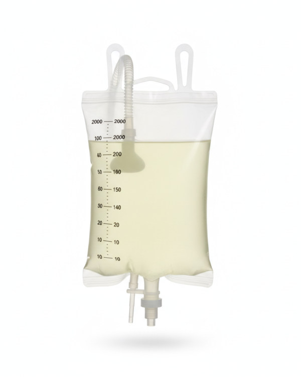 Urine Drainage Bag - 2000mL with Non-Return Valve