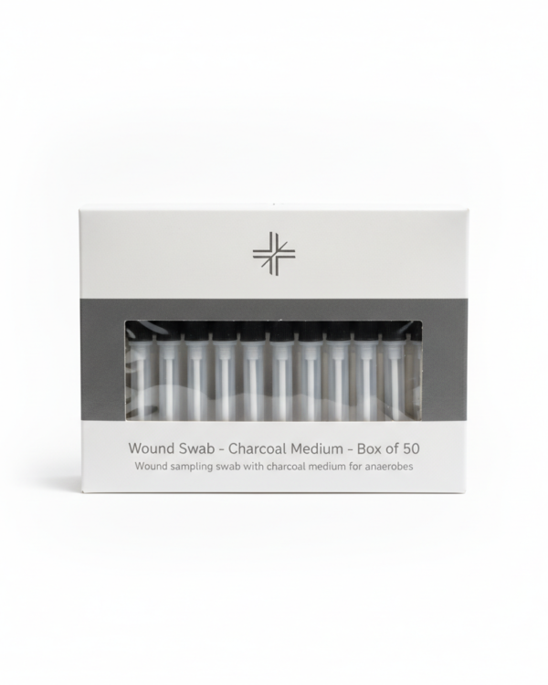 Wound Swab - Charcoal Medium - Box of 50