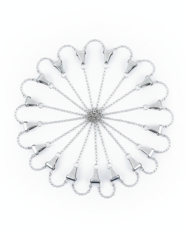 Bib Clips – Metal Chain – Pack of 12