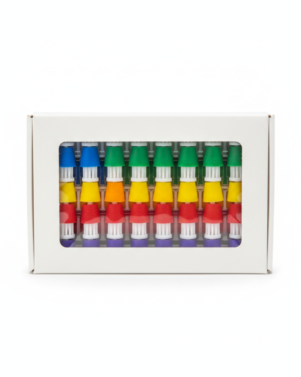 Colourful Prophy Cup & Brush Kit – Box of 144