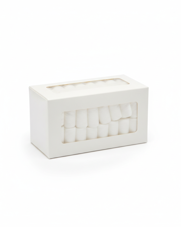 Dental Cotton Rolls – Standard 3/8" x 1.5" – Box of 2000