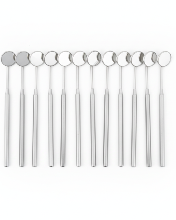 Stainless Steel Dental Mouth Mirror – Size 4 – Pack of 12