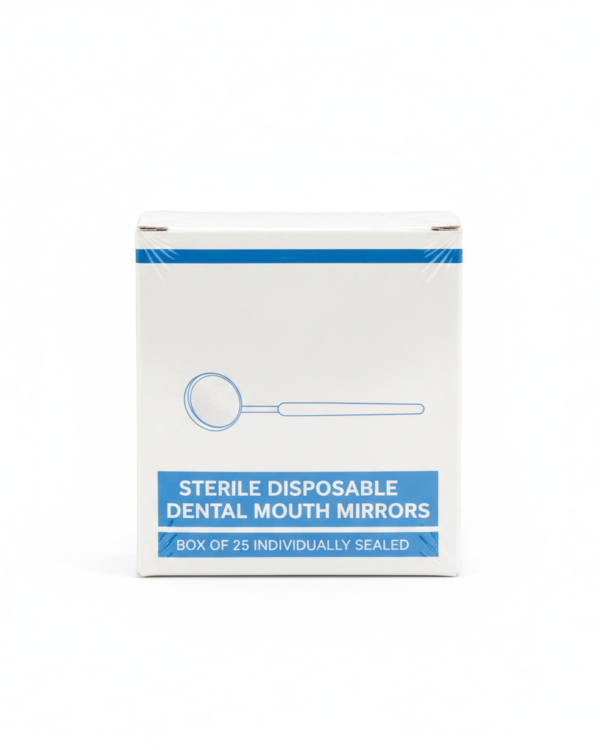 Sterile Disposable Dental Mouth Mirror – Box of 25